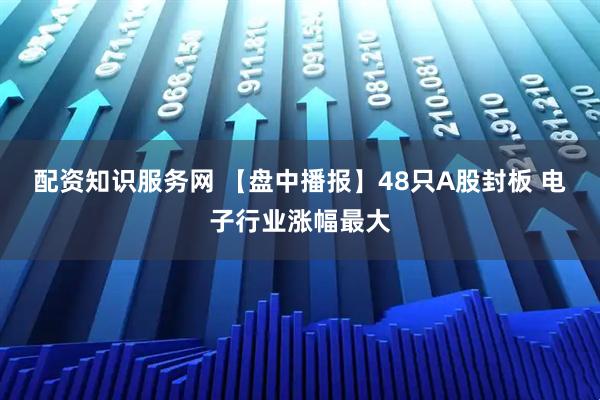 配资知识服务网 【盘中播报】48只A股封板 电子行业涨幅最大